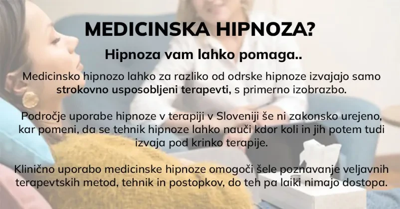Pomoč s hipnoterapijo pri slabih navadah Ljubljana