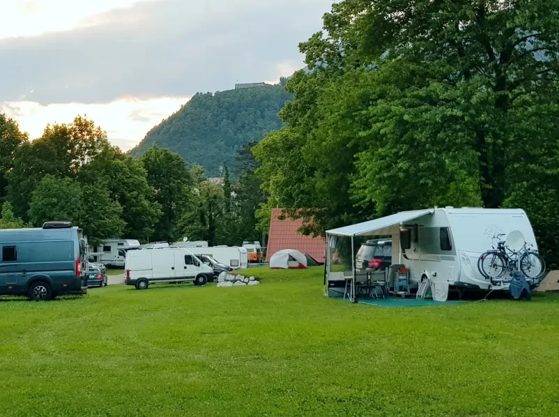 Camp and bar in Tolmin, Goriška