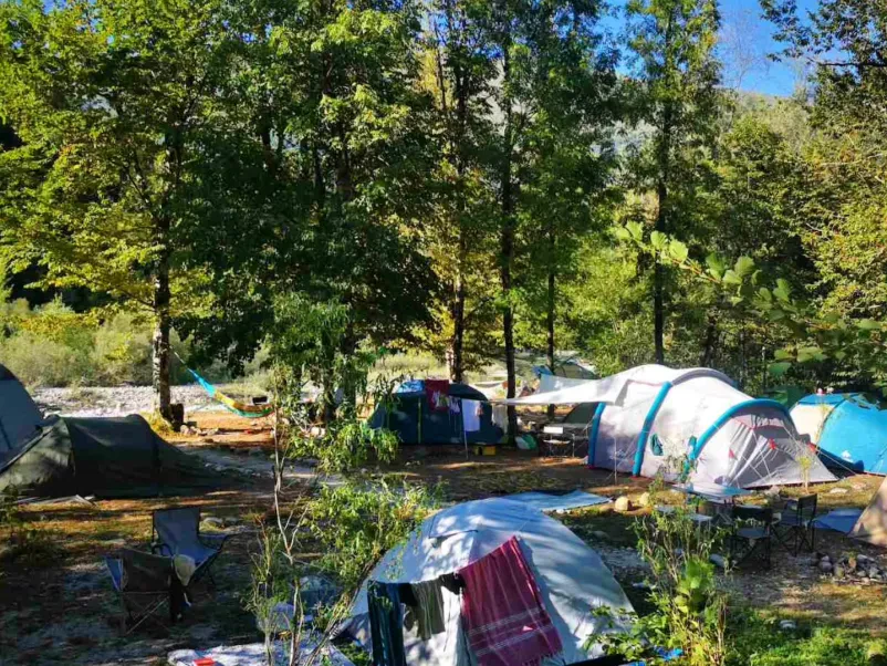 Campen in Kobarid, Slowenien