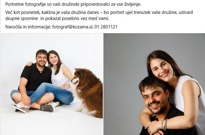 Portretno fotografiranje in družinske fotografije Ljubljana Rudnik