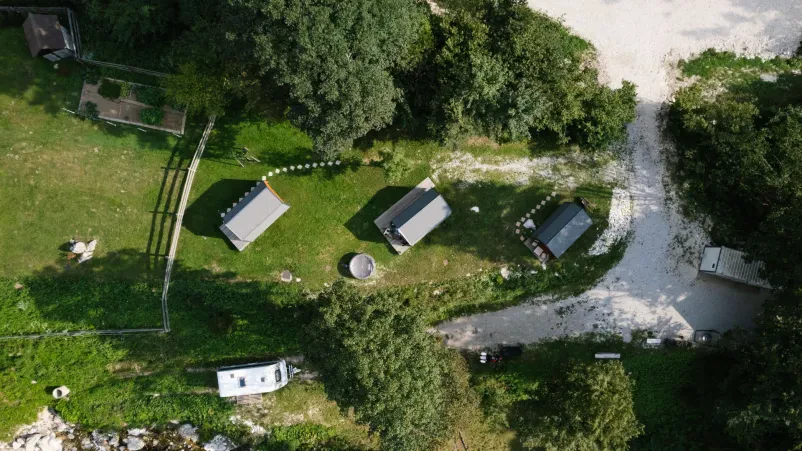 Glamping and camping near Jezersko, Bled