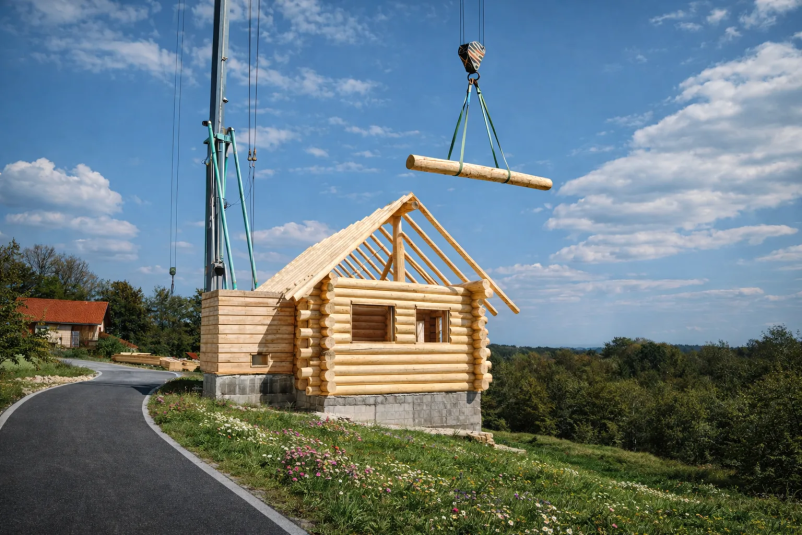Gradnja masivnih lesenih objektov Slovenija