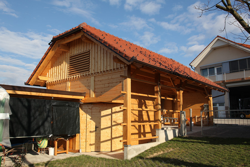 Izdelava lesenega ostrešja na Dolenjskem