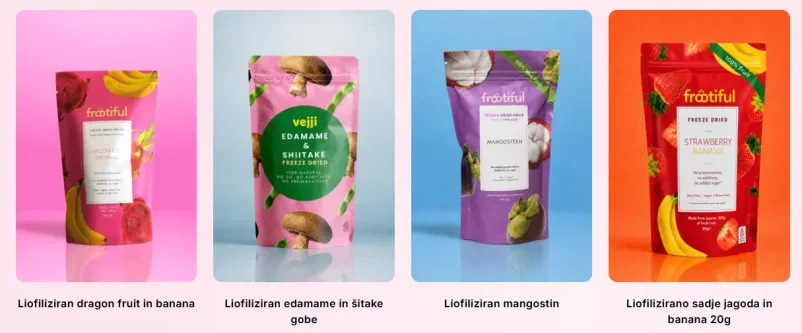 Ponudba liofiliziranega sadja v spletni trgovini