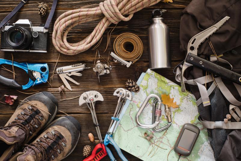 Equipment for different types of hiking activities in Slovenia
