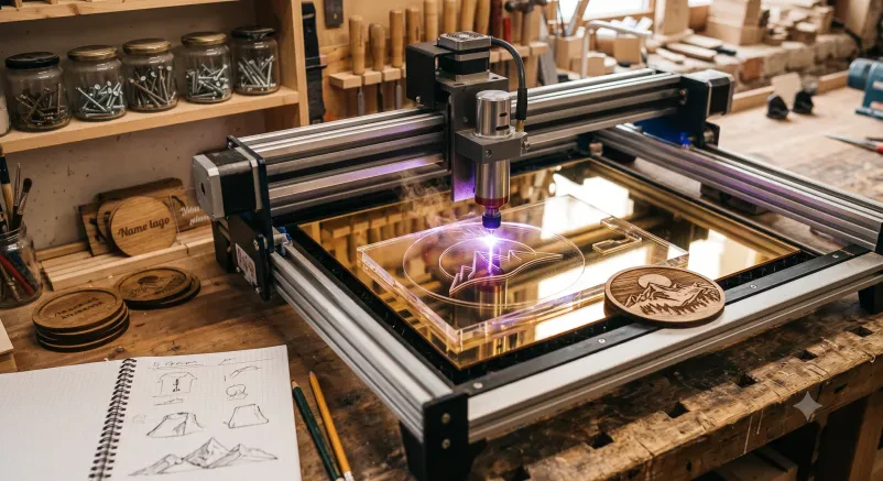 Proces izdelave gravure na pleksi steklu s strojem