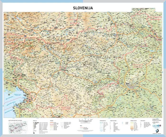 Planinske in stenske karte po naročilu Slovenija