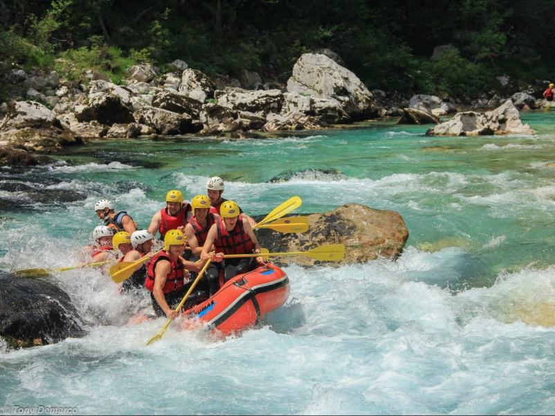Paragliding, kayaking Kobarid