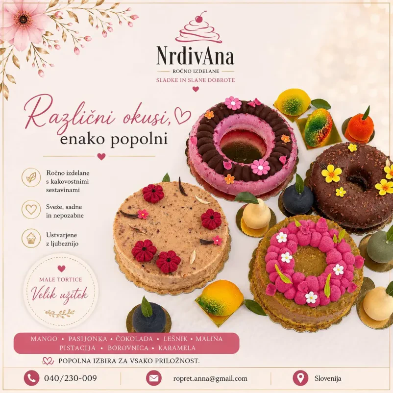 Torte in sladice po naročilu Ljubljana, okolica