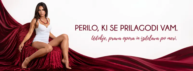 Model, ki prikazuje spodnje perilo, izdelano po meri.