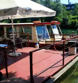 Boat navigation across ljubljanica ljubljana