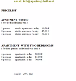 Affordable apartments for rent Kamnik