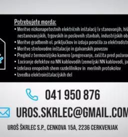 Elektro meritve in strelovodne meritve osrednja slovenija