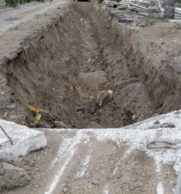Gradbeni izkopi za kanalizacijo nova gorica