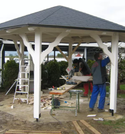 Izdelava lesenega ostrešja Savinjska