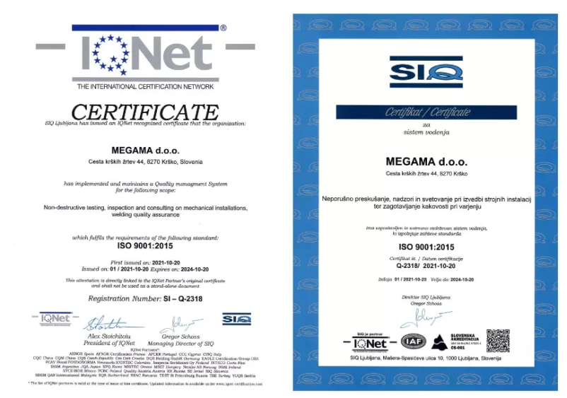 Nadzor varjenja in konstrukcij Slovenija