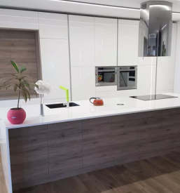 Notranja oprema iz kerrock corian in hi macs kompozitnih materialov