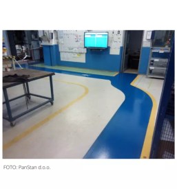 Polaganje talnih oblog tekoce gume