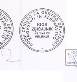 Sodno cenilstvo in izvedenistvo velenje
