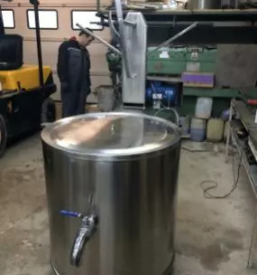 Troplascni profesionalni inox kotli z mesalom za kuhanje in pecenje