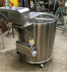 kvaliteteni, troplascni profesionalni inox kotli z mesalom za kuhanje in pecenje