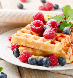 Waffles in the center of Ljubljana