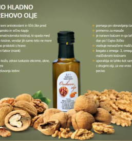 Hladno stiskano orehovo olje v sloveniji