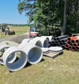 Izkopi za cesto Podravska