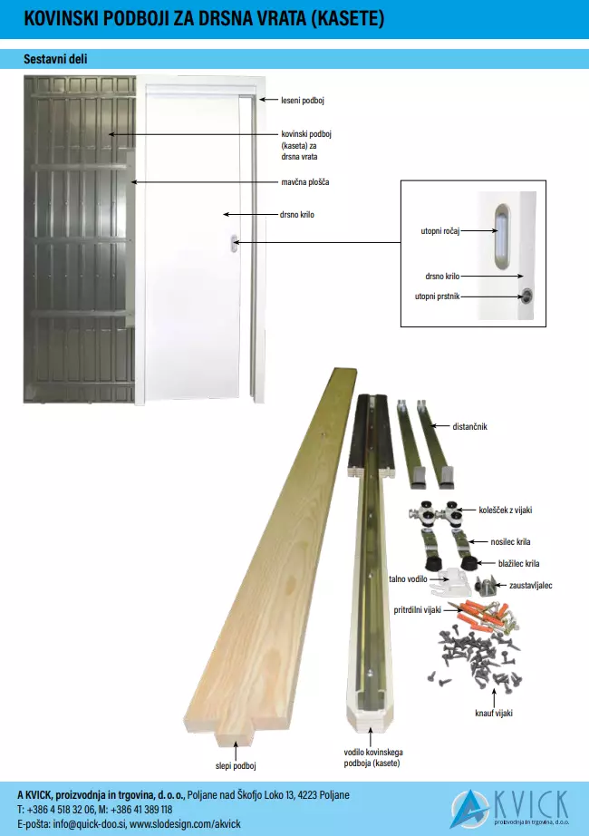 Kaseta za drsna vrata Slovenija