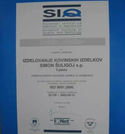 Kvalitetna izdelava orodja goriska