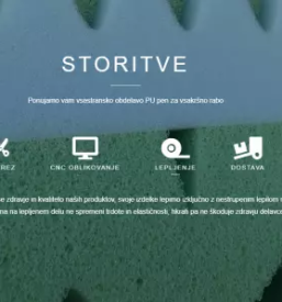 Razrez in prodaja poliuretanske pene