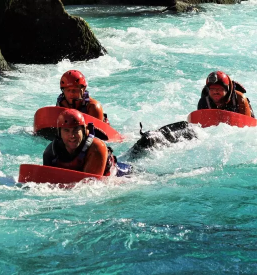 Spust rafting po reki Soči