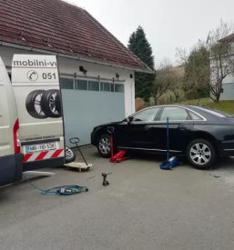 Menjava gume na terenu slovenija