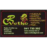 R CVETKO, STROJNO VEZENJE TEKSTILA, RAJKO CVETKO S.P.