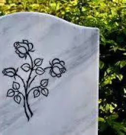 Nagrobni spomeniki in gravura Postojna