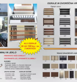 Kakovostne aluminijaste ograje Slovenija