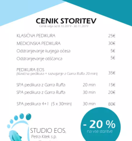 Nega nog z ribicami maribor