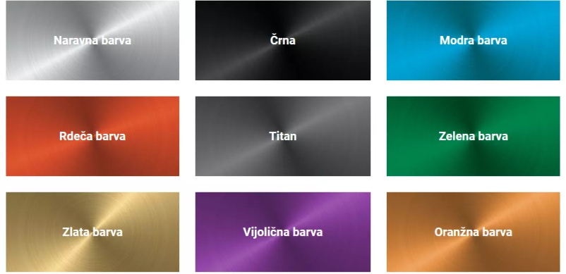 Poceni barvno eloksiranje Slovenija