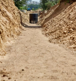 Izkopi za kanalizacijo podravska