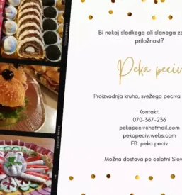 Peka porocnih peciv savinjska in slovenija