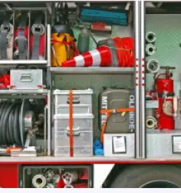 Notranjost gasilskega vozila 