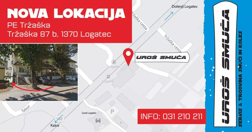 Dober servis koles in smuči v Logatcu