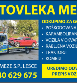 Odkup poskodovanih vozil in vozil v okvari slovenija