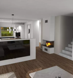 Ugoden 3D izris interierja Gorenjska