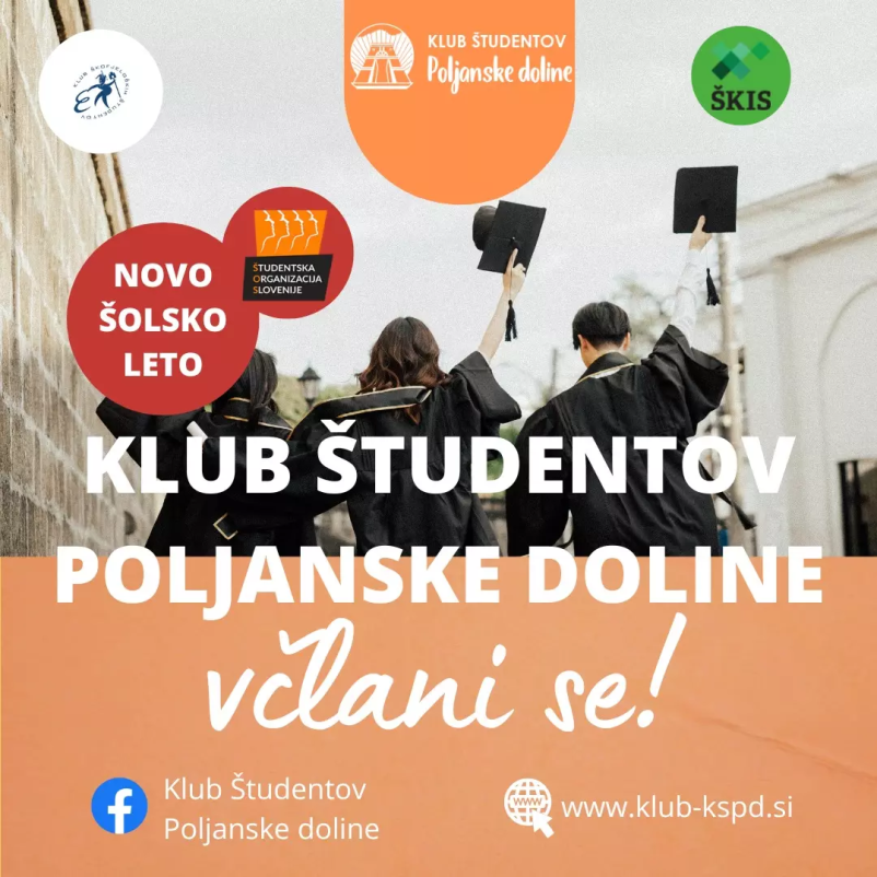 Pridruži se Klubu študentov Poljanske doline