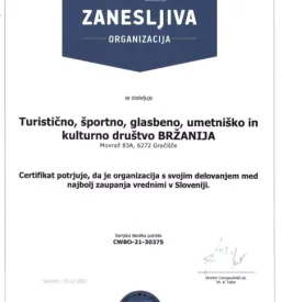 Turisticno sportno glasbeno umetnisko in kulturno drustvo brzanija primorska