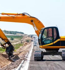 Gradnja cest in izkopi na Gorenjskem