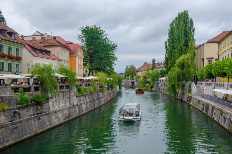 Piknik na ladjici, ki pelje po Ljubljanici 