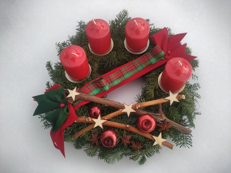 Adventni venček za na mizo