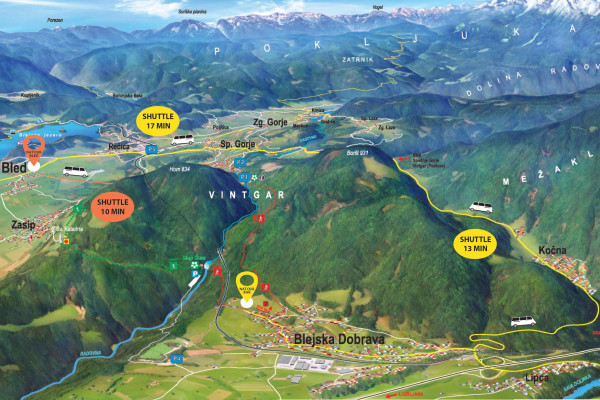 Vintgar transfer Bled Slovenia